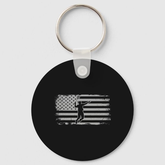 American Flagga Shuttle Badminton Nyckelring (Framsida)
