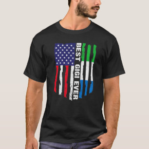 American Flagga Sierra Leone Flagga Best Gigi All T Shirt