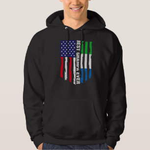 American Flagga Sierra Leone Flagga Best Grampa nå Hoodie