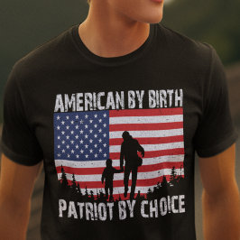 American Flagga Silhouette Patriot Quote T-Shirt