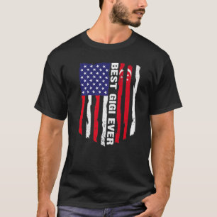 American Flagga & Singapore Flagga Best Gigi Aldri T Shirt