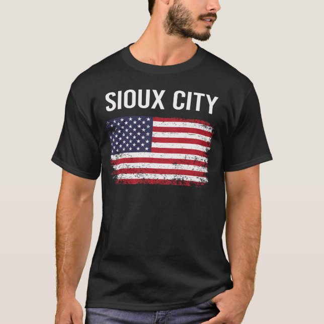 American Flagga Sioux City T Shirt (Framsida)