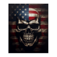 American Flagga Skull