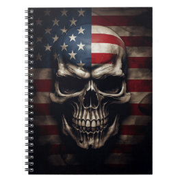American Flagga Skull Anteckningsbok