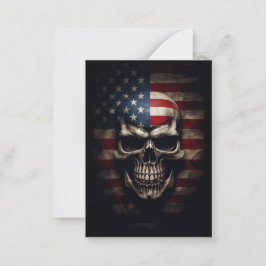 American Flagga Skull Anteckningskort
