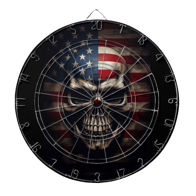 American Flagga Skull Darttavla (Framsidan)