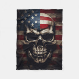 American Flagga Skull Fleecefilt