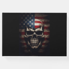 American Flagga Skull Gästböcker