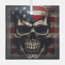 American Flagga Skull