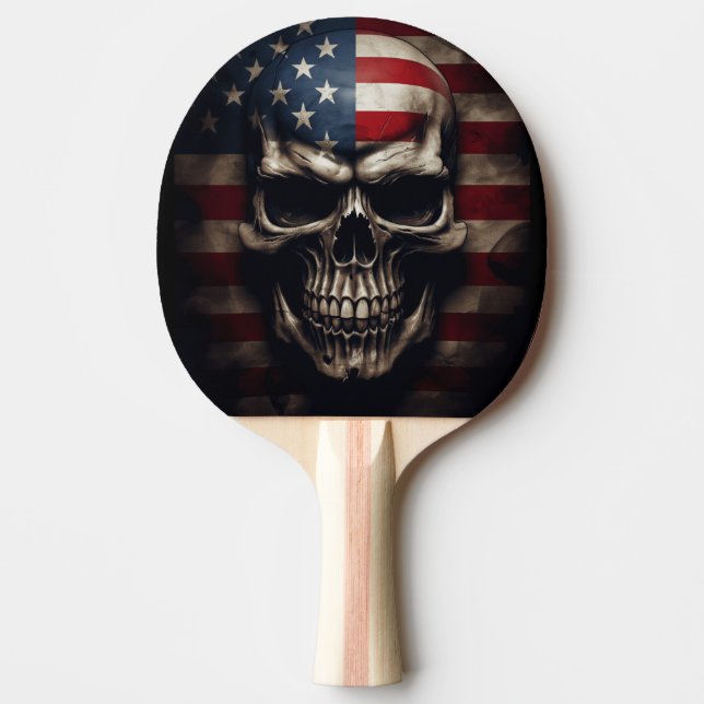 American Flagga Skull Pingisracket (Framsidan)