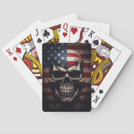 American Flagga Skull Poker Casinokort