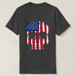 American Flagga Skull T Shirt