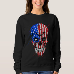 American Flagga Skull T Shirt