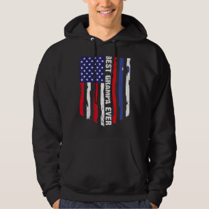 American Flagga & Slovenska Flagga Best Grampa nån Hoodie