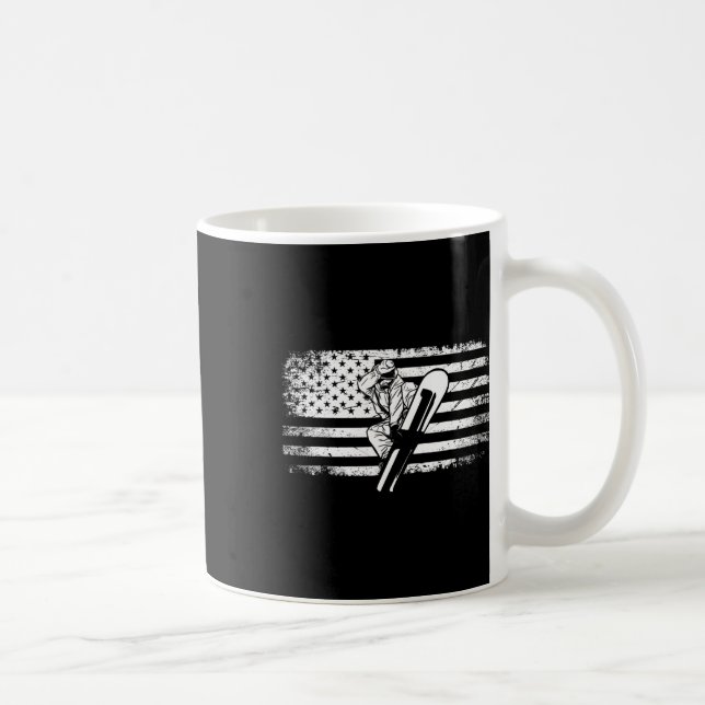 American Flagga Snowboard Apparat - Snowboarding S Kaffemugg (Höger)