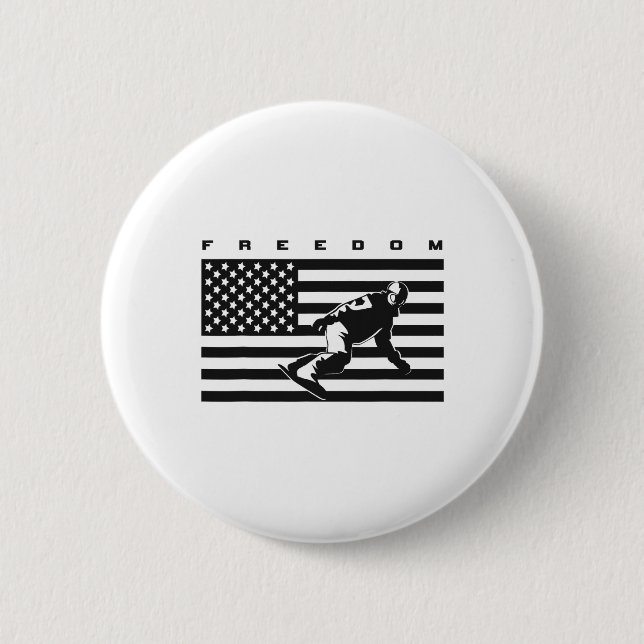 American Flagga Snowboard Apparat - Snowboarding S Knapp (Framsida)