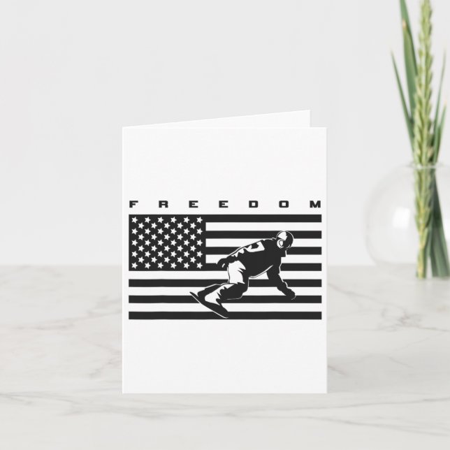 American Flagga Snowboard Apparat - Snowboarding S Kort (Framsida)