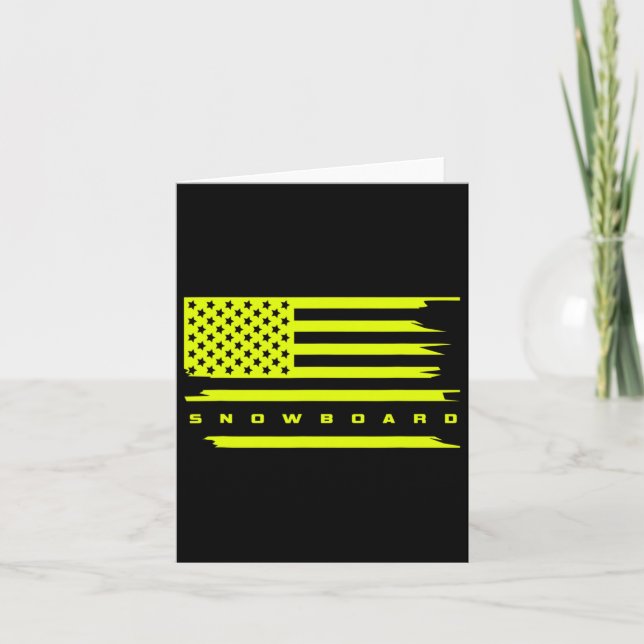 American Flagga Snowboard Apparat - Snowboarding S Kort (Framsida)