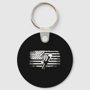 American Flagga Snowboard Apparat - Snowboarding S Nyckelring