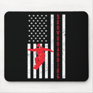 American Flagga Snowboard Usa Winter Patriotic Sno Musmatta