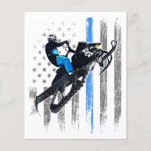 American Flagga Snowmobile Shirt Manar Snowmobile