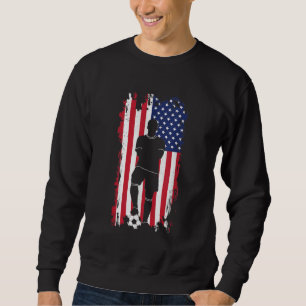 American Flagga Soccer Apparel - Fotboll Lång Ärmad Tröja