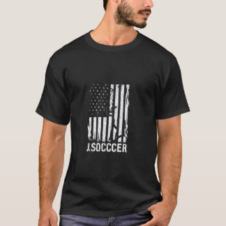 American Flagga Soccer Rustic Distress Patriotic S T Shirt
