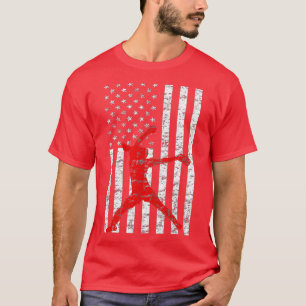 American Flagga Softball FastPitch Pitcher Gift T Shirt