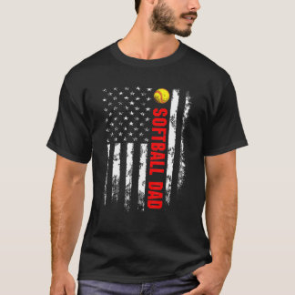 American Flagga Softball Pappa Backside Essential T Shirt