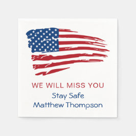 American Flagga Soldier Military Going Away Party  Pappersservett