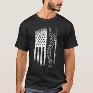 American Flagga Spine T Shirt