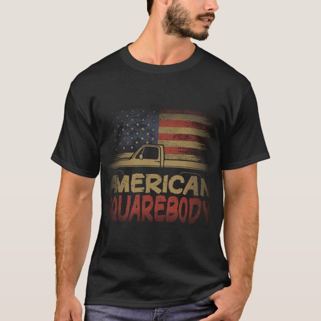 American Flagga Square Body - American Squarebody  T Shirt (Framsida)