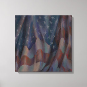 American Flagga - Square Kanvastryck