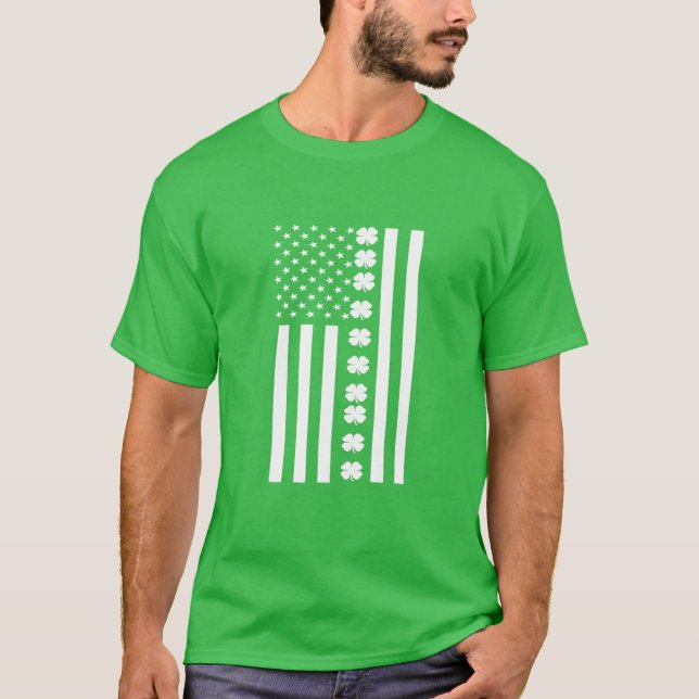 American Flagga St Pattys Day St patricks day 2022 T Shirt (Framsida)