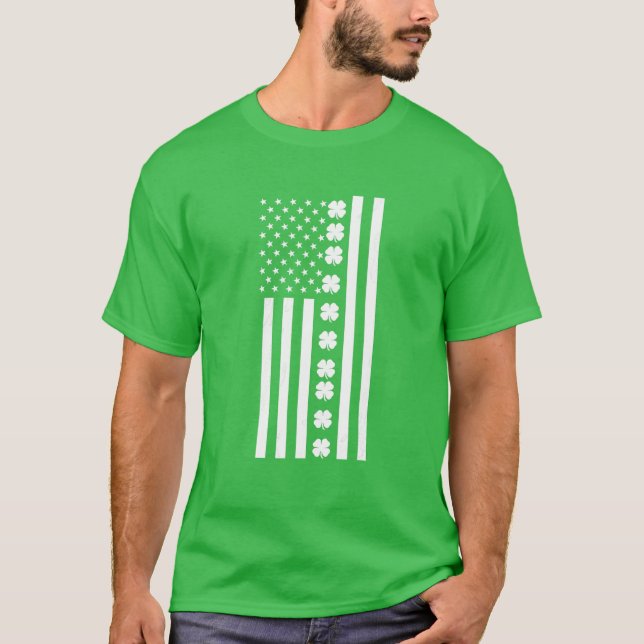 American Flagga St Pattys Day St patricks day 2022 T Shirt (Framsida)