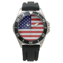 American Flagga Stainless Steel Bracelet Watch
