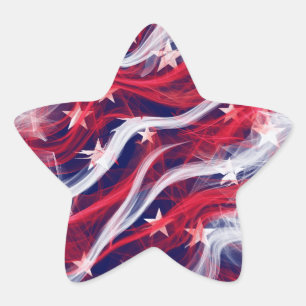 American flagga Star Stickers (lakan av 20) Stjärnformat Klistermärke