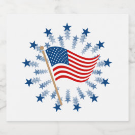 American Flagga Starburst Fireworks 4:e juli