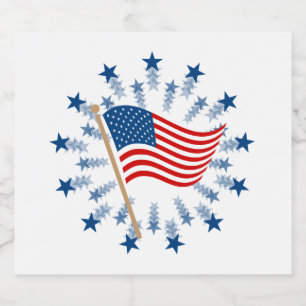 American Flagga Starburst Fireworks 4:e juli