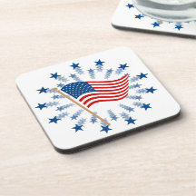 American Flagga Starburst Fireworks 4:e juli