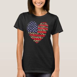 American Flagga Stars Rand 4 juli Patriotic T Shirt