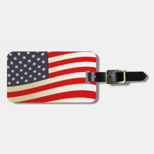 American Flagga Stars Rand Honor Freedom Troops Bagagebricka