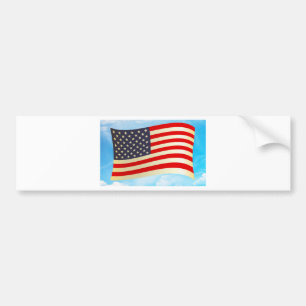 American Flagga Stars Rand Honor Freedom Troops Bildekal