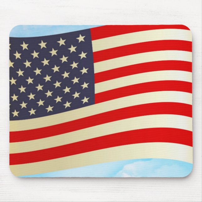 American Flagga Stars Rand Honor Freedom Troops Musmatta (Framsidan)