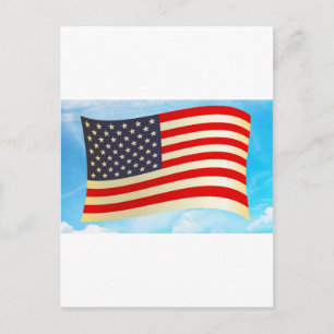 American Flagga Stars Rand Honor Freedom Troops Vykort