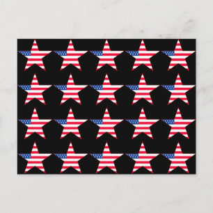 American Flagga Stars Vykort