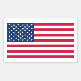 American Flagga Sticker Rektangulärt Klistermärke