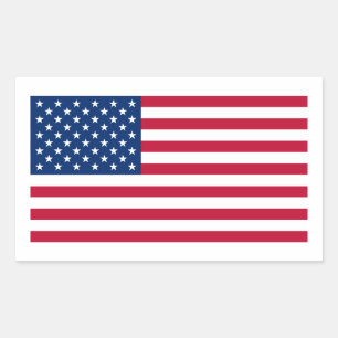 American Flagga Sticker Rektangulärt Klistermärke