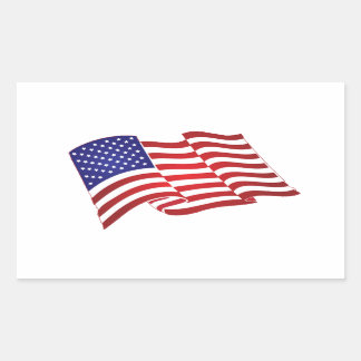 American Flagga Stickers Rektangulärt Klistermärke