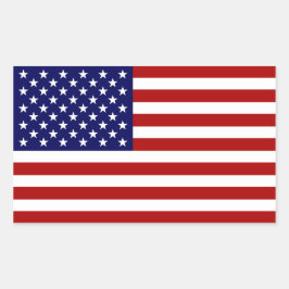 American Flagga Stickers Rektangulärt Klistermärke